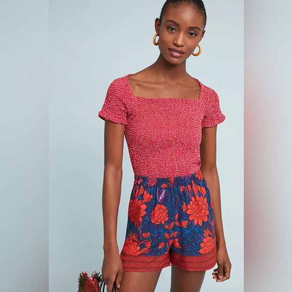 Anthropologie Pants - Anthropologie ett:twa High Waist Wynnewood Floral Printed Shorts Shorts Sz L